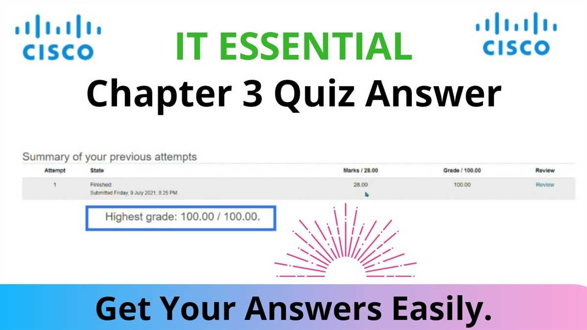 Cisco chapter 1 exam answers